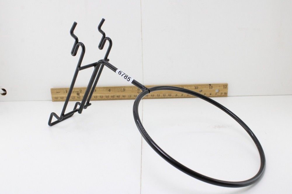 Pegboard  Ball Display Hanger with 6-1/4" Ring Black