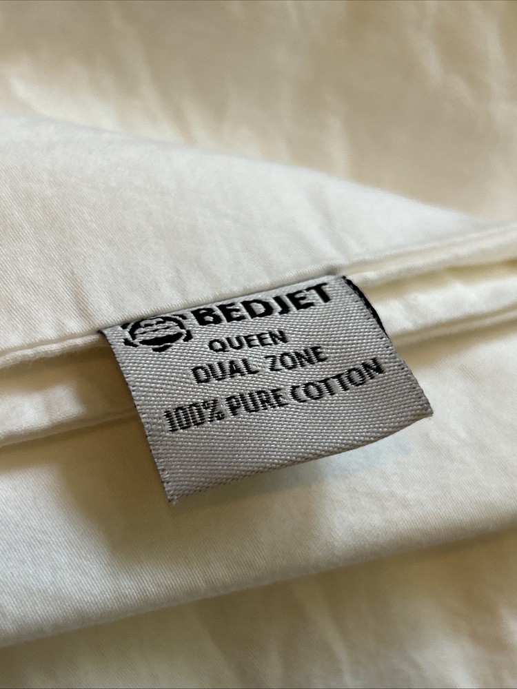 BedJet Cloud Sheet Dual Zone Queen 100% Cotton Cooling & Warming Climate - Read-