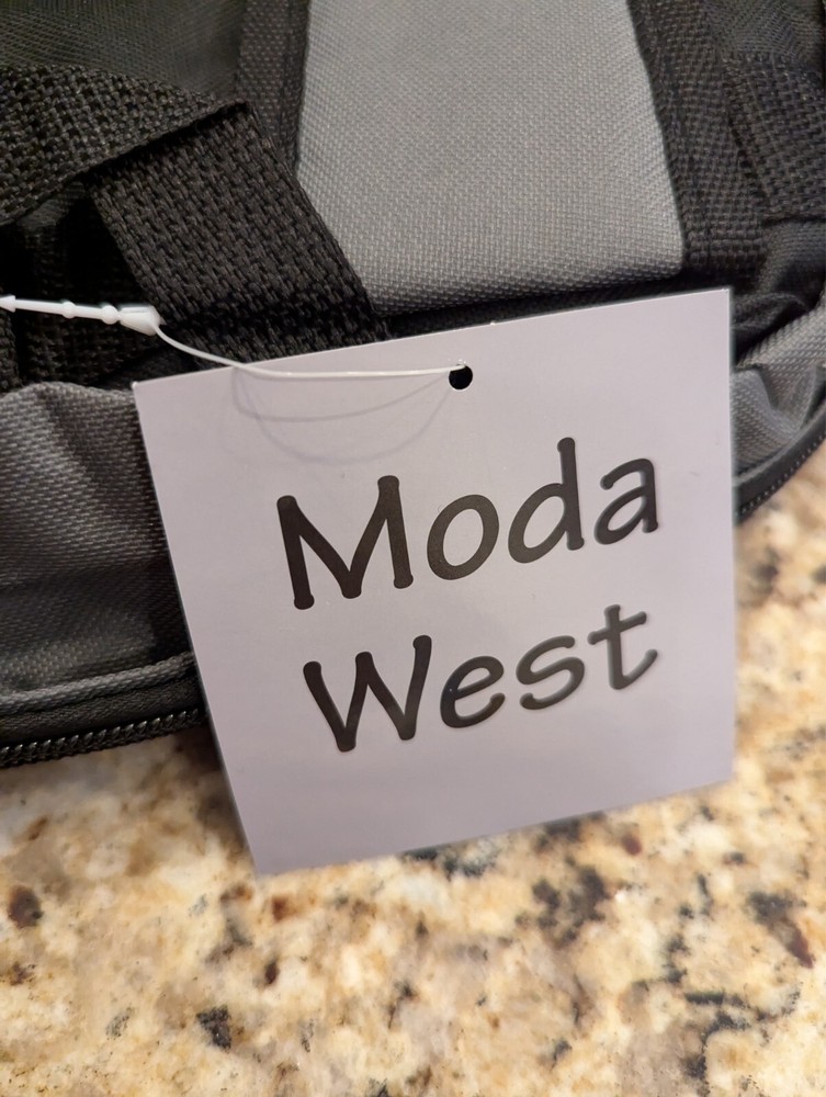 Moda West Kids Backpack Padded Straps with Front Zipper Pocket Dark Grey