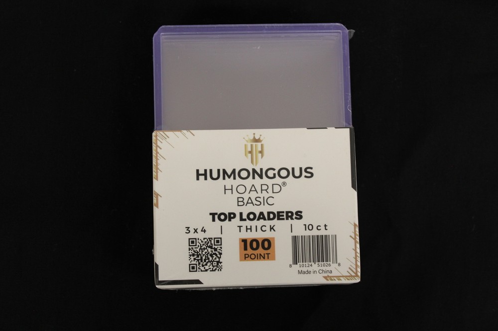 (10) Humongous Hoard 3" x 4" Basic 100Pt Thick Top Loaders Pack