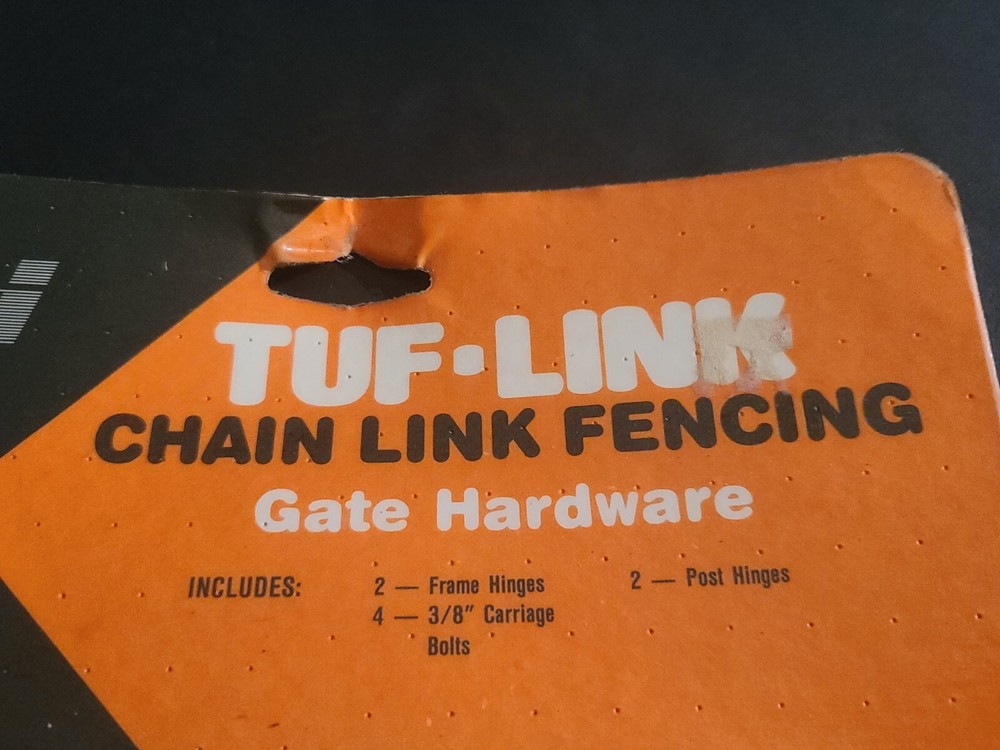 TufLink GALVANIZED Chain Link Fence Gate Hardware Post & Frame Hinge Set w/Bolts