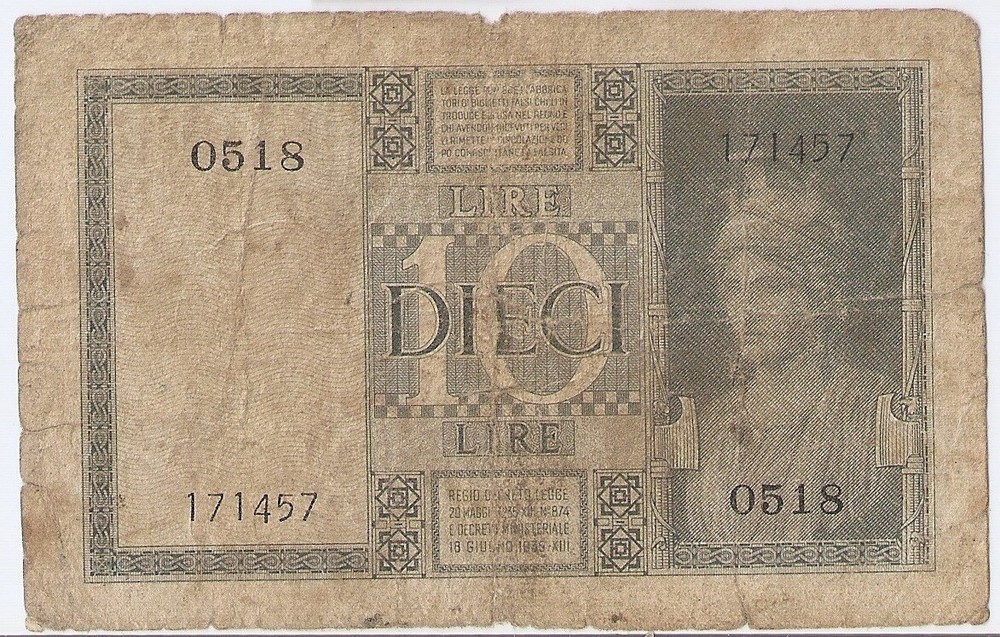ITALY 10 lire 1935