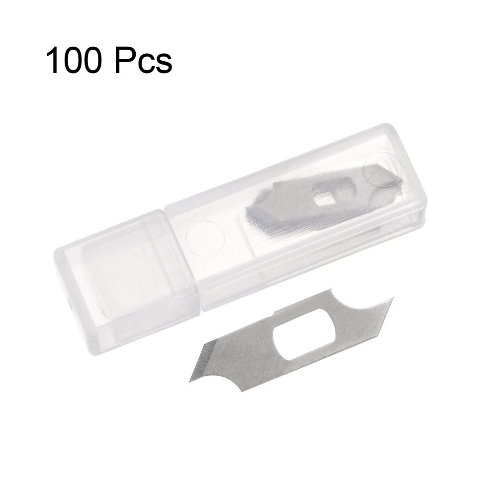 100pcs Exacto Knife Blades Compass Hobby Knife Replacement Blades Refills