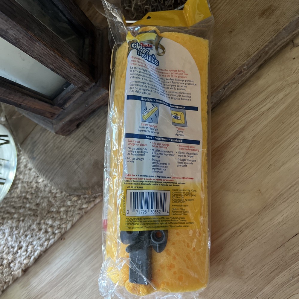 Quickie Clean Results Refill Microban Roller Sponge Mop model #058BCRMB Type M