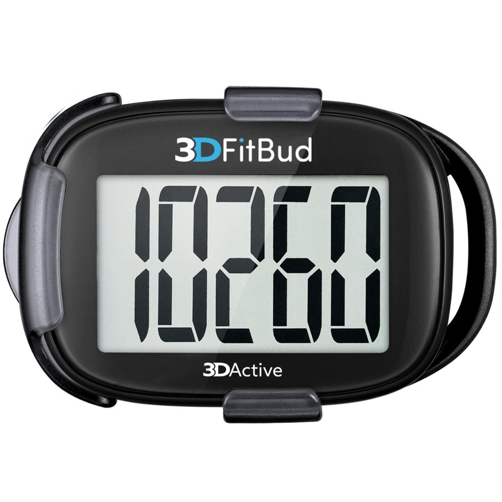 3D Pedometer Step Counter with Clip & Lanyard - Accurate Daily Step Tracker for