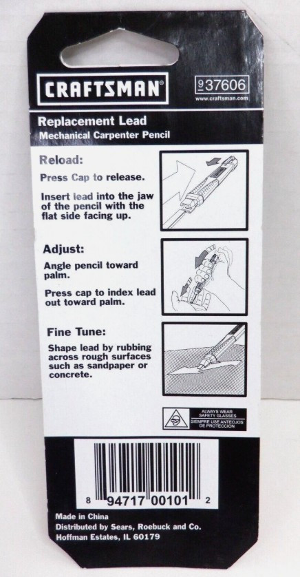 Craftsman Mechanical Pencil Replacement Lead 937606, 5 Pcs 4 Pack