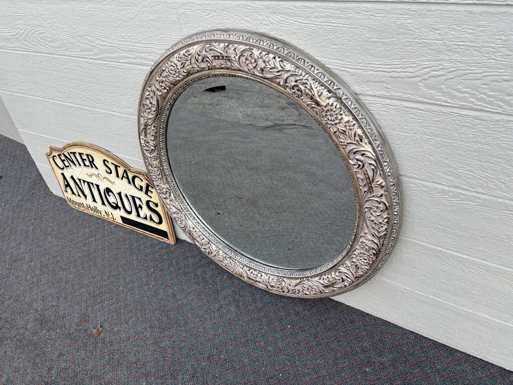 67269 Round Decorator Beveled Mirror  39" W