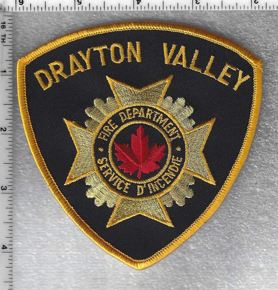 Drayton Valley Fire Department (Alberta, Canada) yellow Shoulder Patch