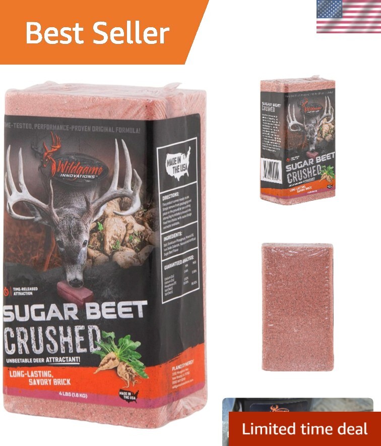Mess-Free 4lb Sugar Beet Mineral Block – Effective Deer Attraction Solution