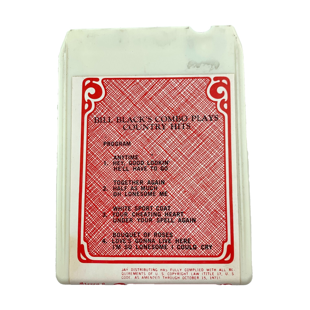 Bill Black's Combo Plays Country Hits 8-Track Tape 410 Untested