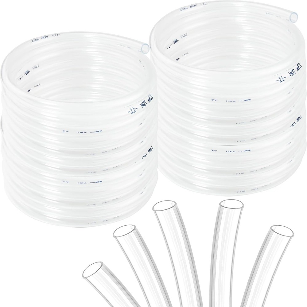 Clear Vinyl Tubing Clear Tubing Clear Hose PVC Tubing (1/2" ID x 5/8” OD x 10...