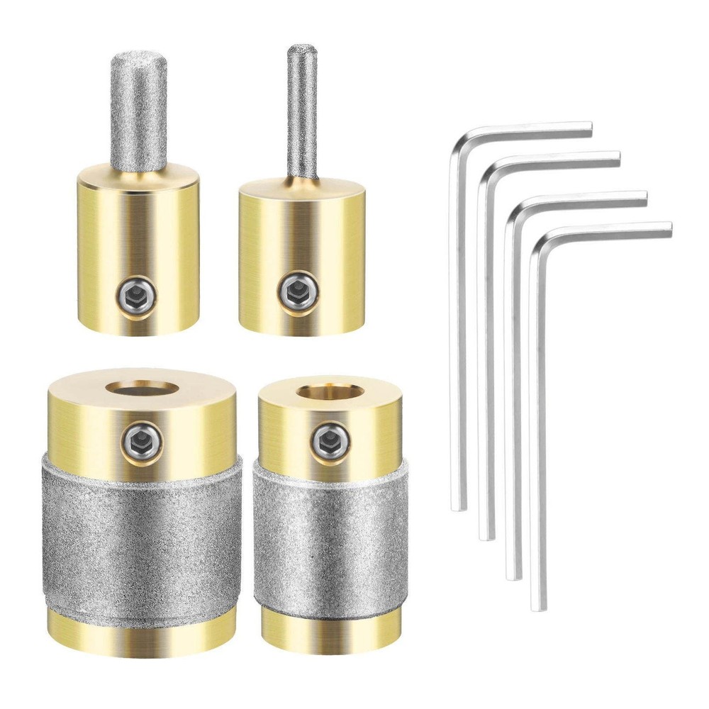 4PCS Diamond Bits for Stained Glass Grinder, Durable Replacement Grinder Heads