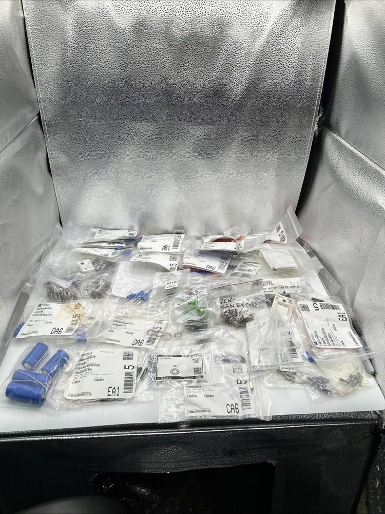 Mixed Electronics Hardware Lot, Screws, Washers, Springs, Components, Resistors