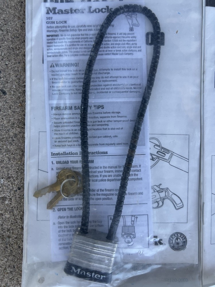 7 MASTER LOCK For Guns