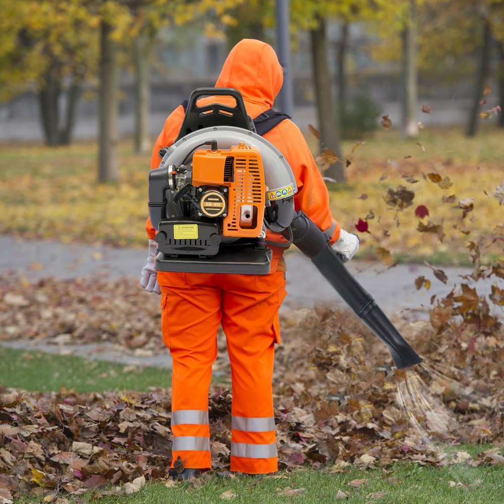 Upgraded 63CC 2-Stroke Backpack Leaf Blower, 4.3HP, 850CFM Powerful Performance