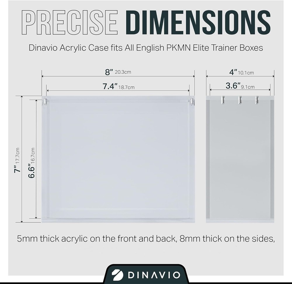 Pokemon ETB Magnetic Stackable Case Elite Trainer Box Protector Premium Quality