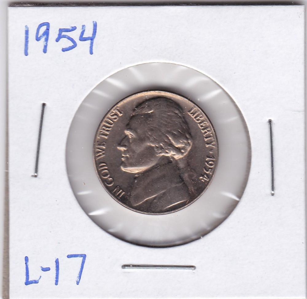 1954 Jefferson Nickel L17