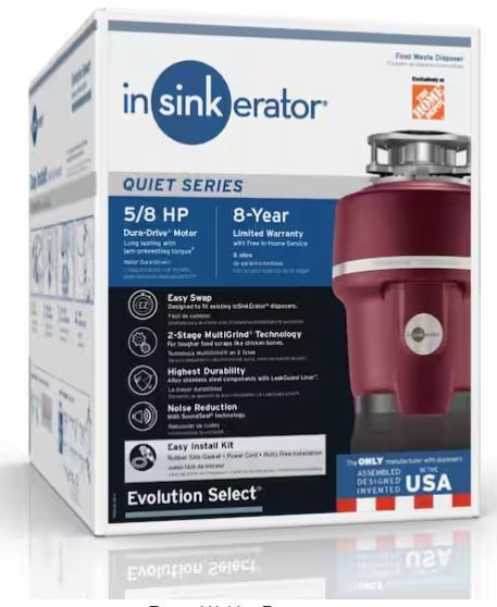 NIB InSinkErator Evolution Select Quiet Series 5/8HP Continuous Garbage Disposal