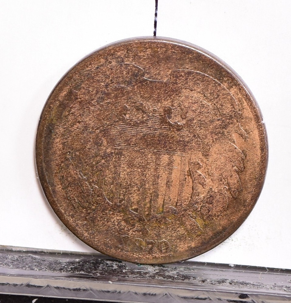 1870 Two Cent Piece - AG Details, Cleaned (#56784-K)