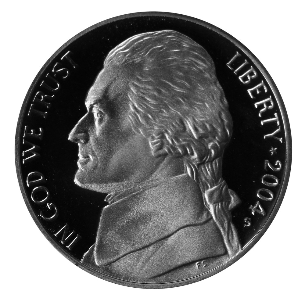 2004 Gem Deep Cameo Proof Peace Nickel Roll 40 US Coins