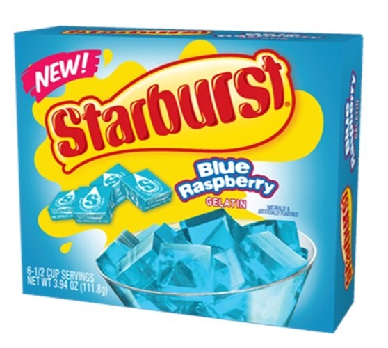Starburst Gelatin, Blue Raspberry, 3.94 OZ, 6 CT