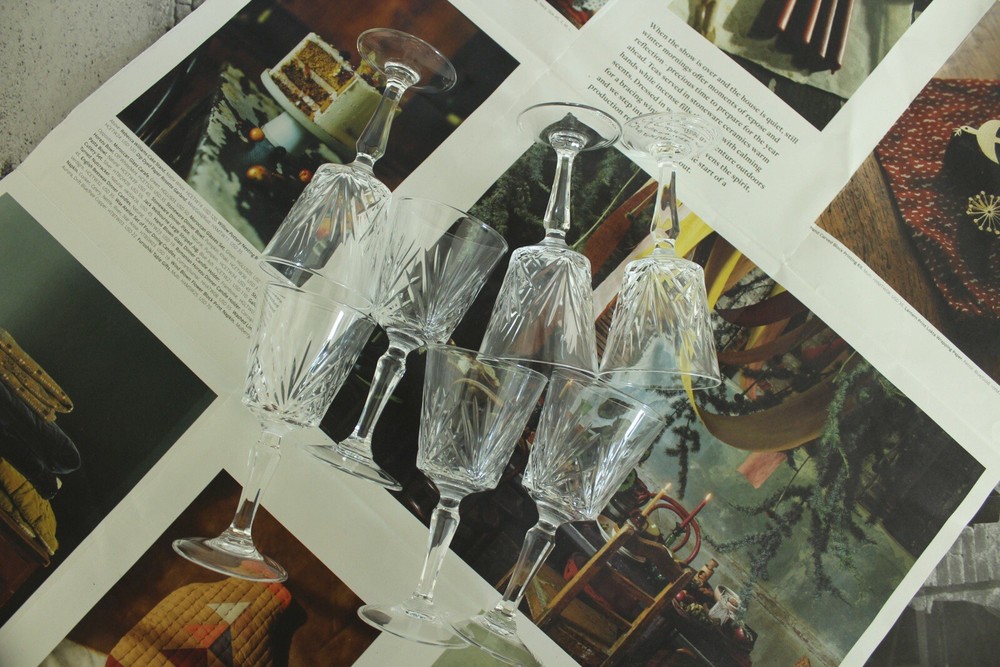 Crystal Wine Glasses Port Wine, Small Goblets