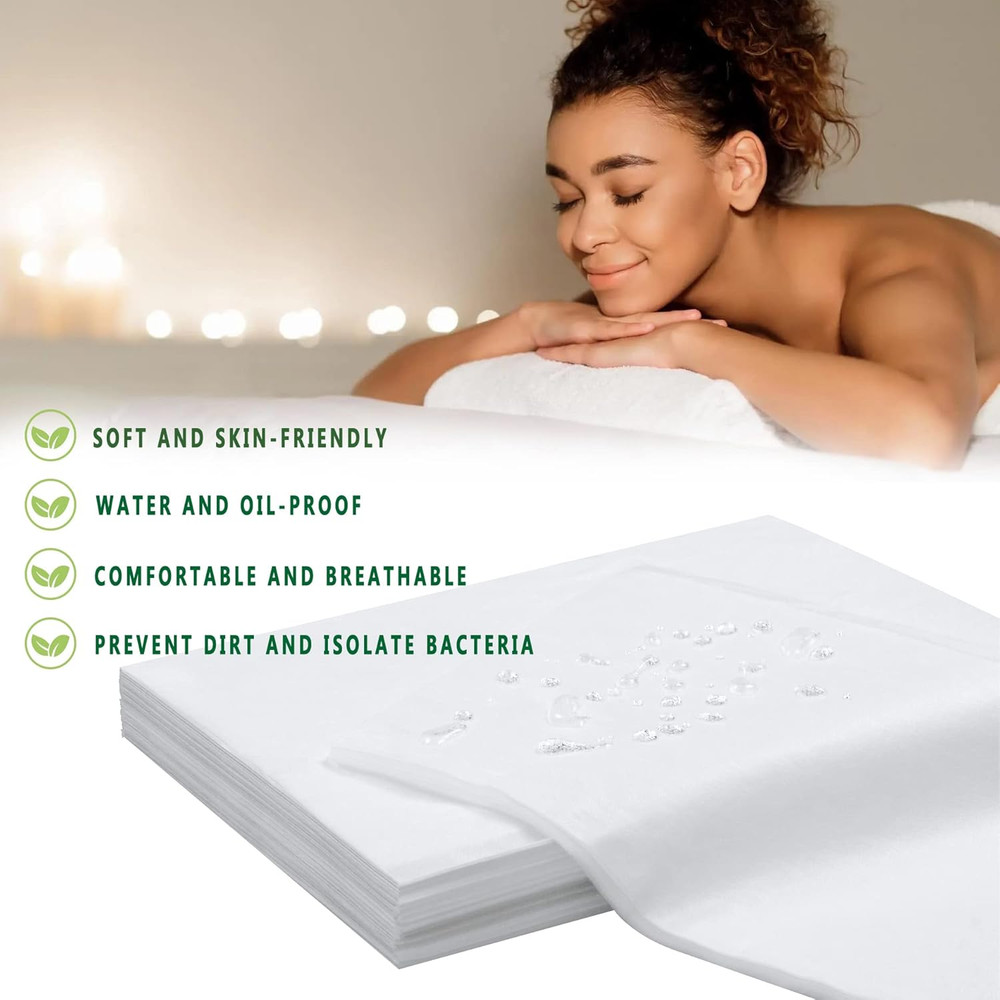 Disposable Bed Sheets 100 Pcs 31" x 71" Massage Table Sheets Non Woven Fabric SP