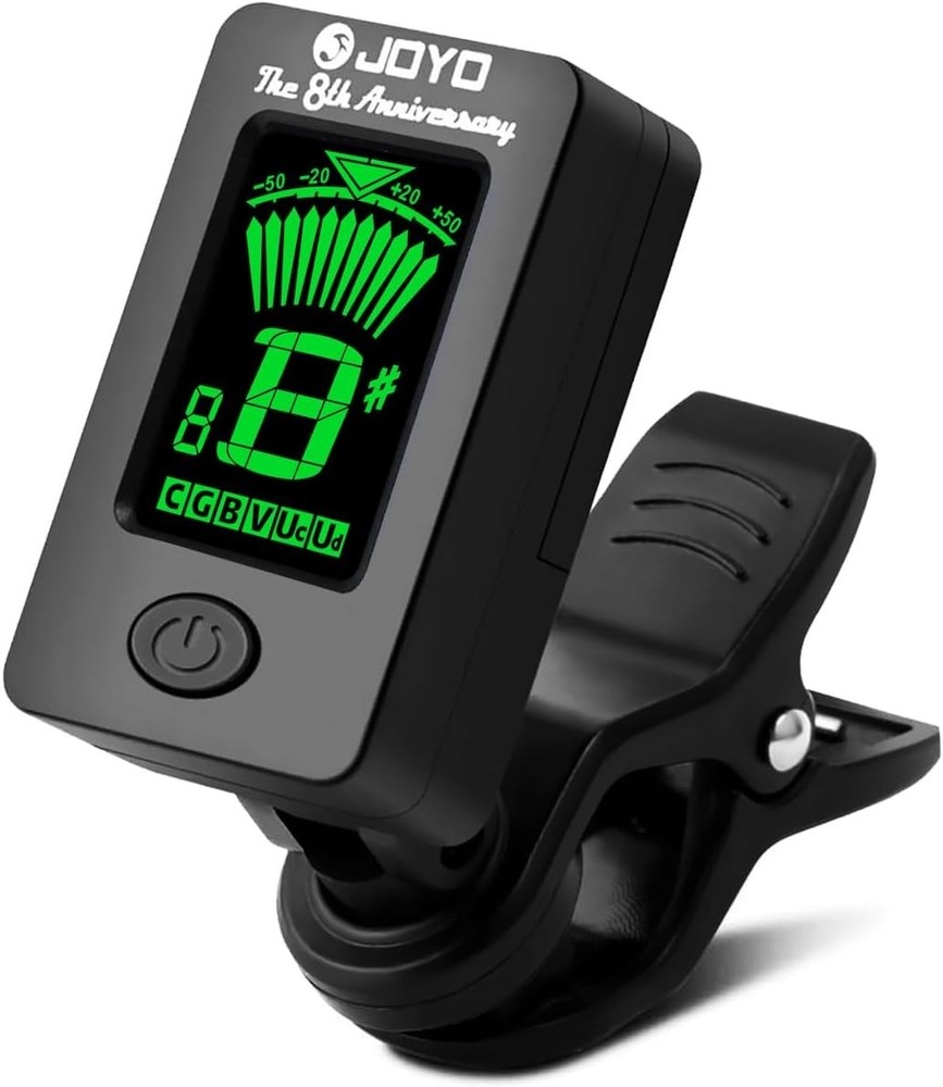 Precision Clip-On Digital Tuner with Automatic Shutdown for Musicians - Black