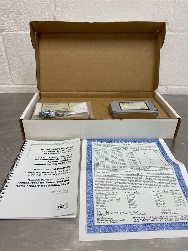 TSI Air Velocity Transducer 8455-03