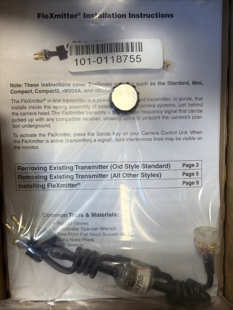 Ridgid 15323 STD SeeSnake Upgrade Camera FleXmitter Transmitter