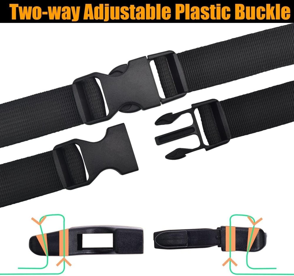 2-Pack 1 Inch Heavy-Duty Side Release Buckles - Quick, Adjustable & Versatile