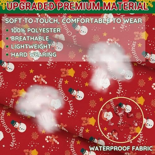 2 Pack Plus Size Funny Christmas Kitchen Apron Unisex Adjustable Xmas Pattern