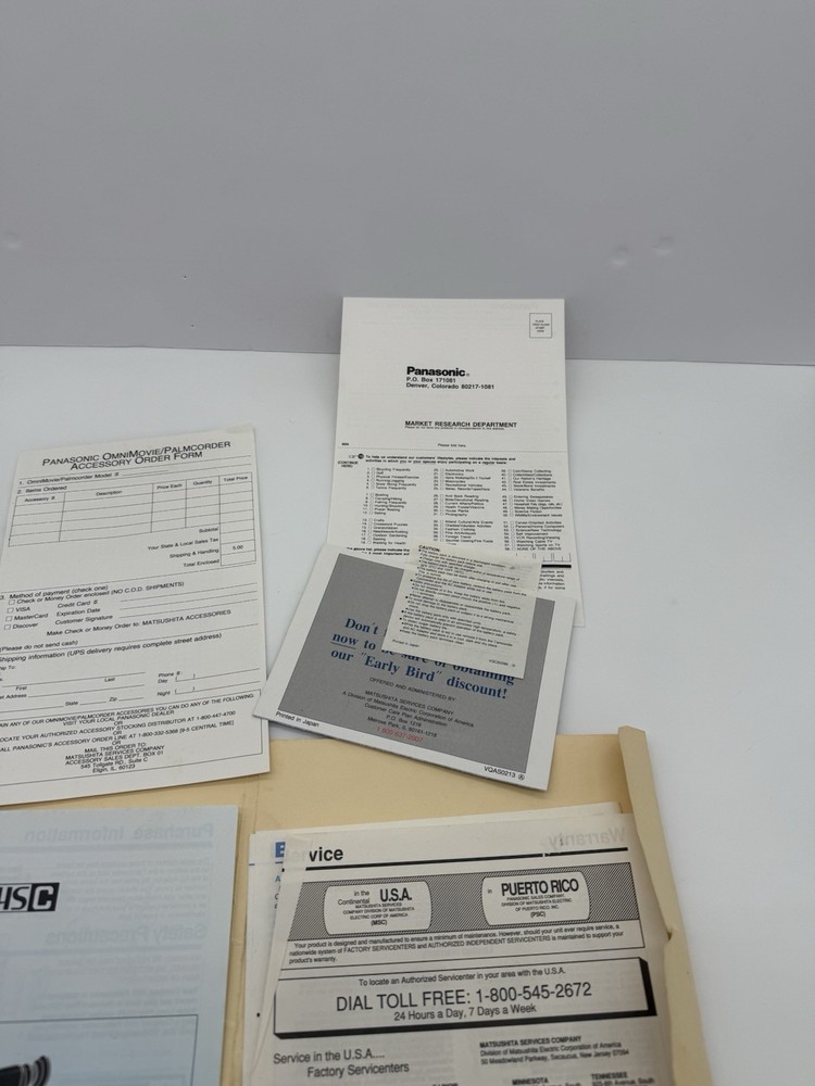 Panasonic Palmcorder PV-19D Untested For Parts