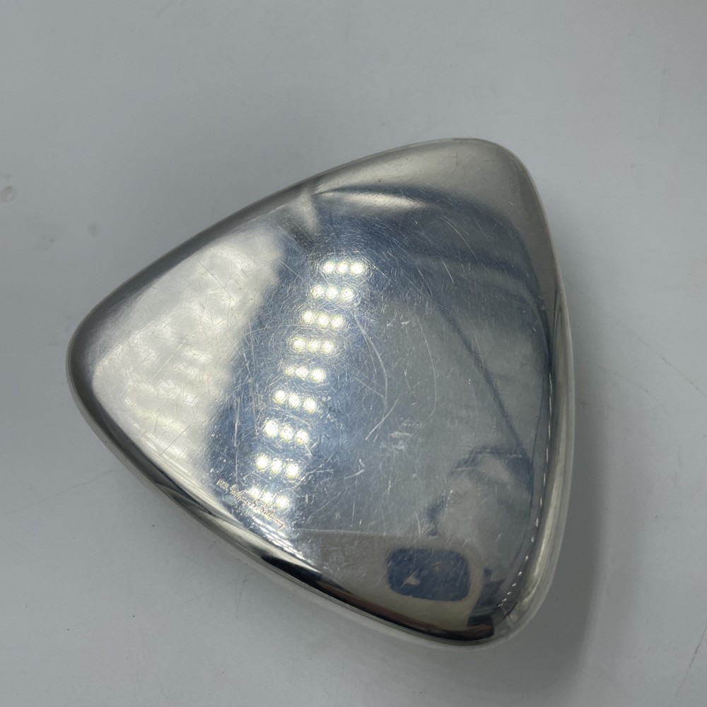 Geoffrey Guy Bellamy Silver Hippocampus Pattern Triangular Dish London 1957