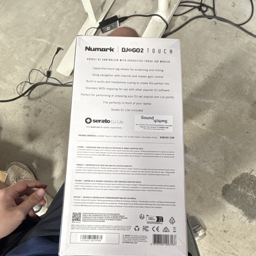 Numark DJ2GO2 Touch Portable Double Deck Controller Touch-Capacitive Jog Wheels