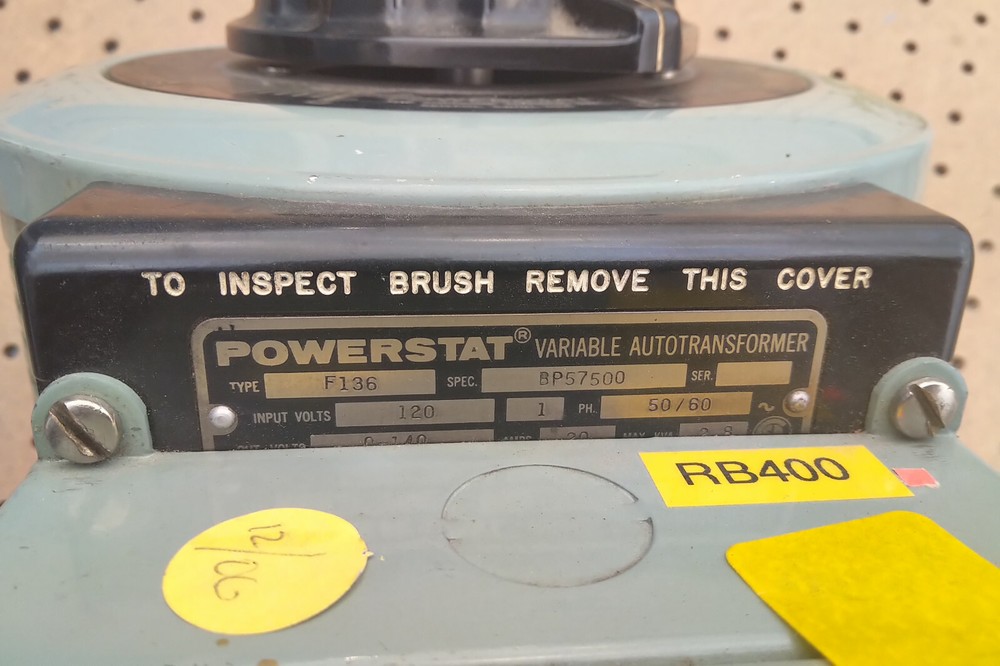 POWERSTAT F136 20 VARIABLE AUTOTRANSFORMER