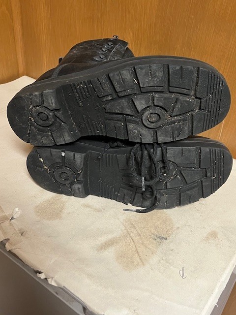 German Military Haix DMS Combat Boots, Size 13R, Used.