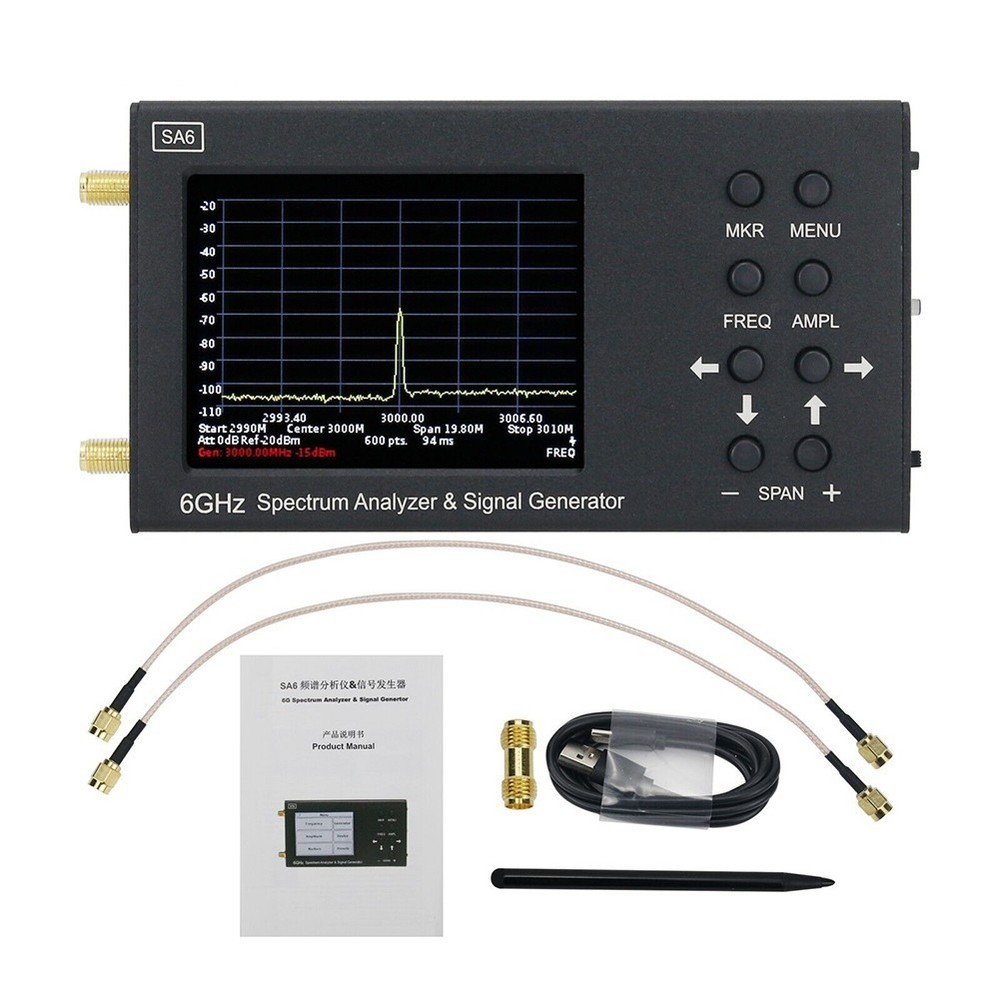 6GHz Vector Network Analyzer with Spectrum Analysis and Signal Generation