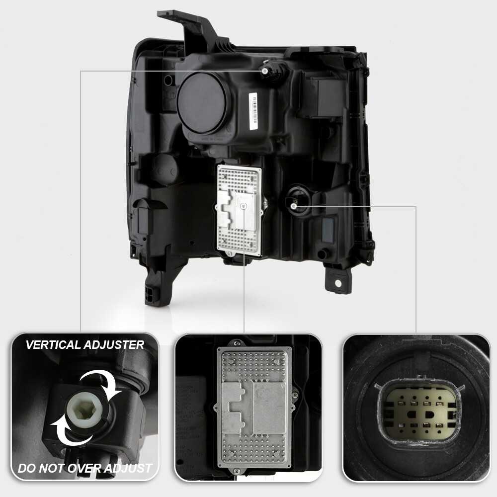 2016-2018 Chevy Silverado 1500 Chrome DRL Projector Headlights SET