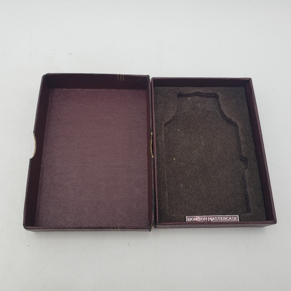 Vintage Ronson Mastercase Cigarette Lighter & Holder | Art Deco Design w/ BOX!