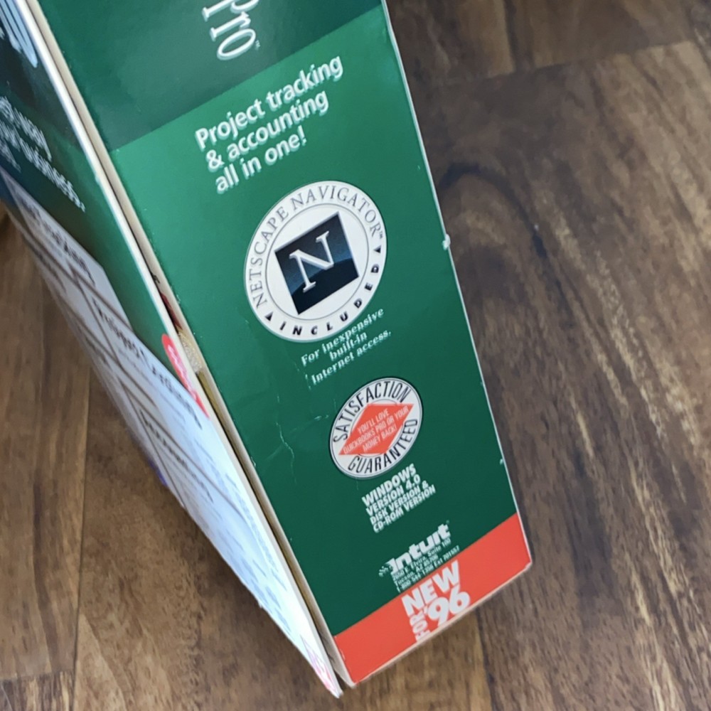Quicken QuickBooks Pro 4.0 Windows Mac 3.5" Floppy Discs Manuals