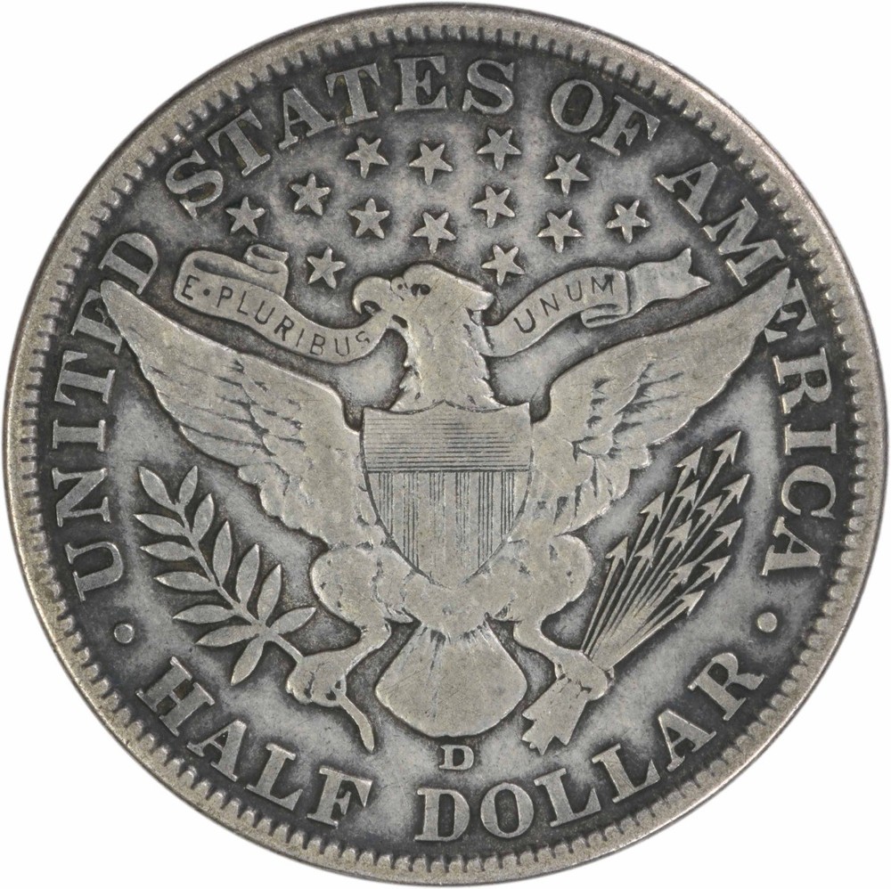 1913-D Barber Silver Half Dollar VF Uncertified #209