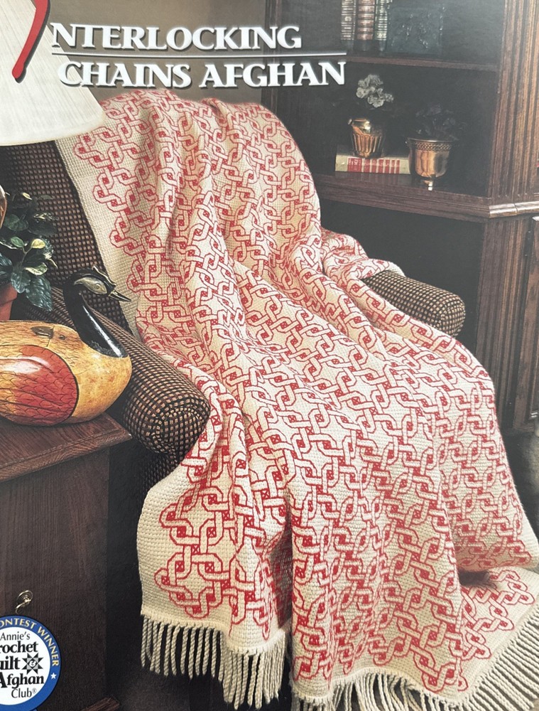 CROCHET Annie’s Afghan Quilt Club ~ “Interlocking Chains Afghan” ~ PATTERN ~
