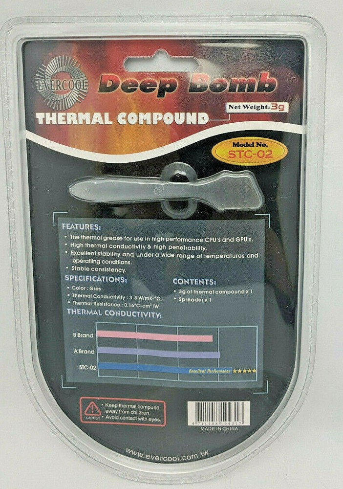 New CPU Thermal Compound Grease/ Paste, Blue LED Light Gaming PC Mod, ON/OFF Kit