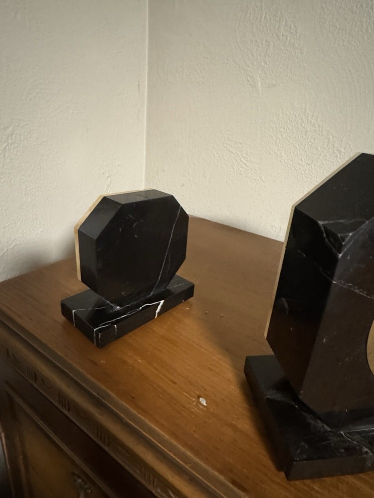 Art Deco Clock w/ Matching Bookends