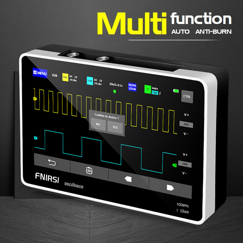 FNIRSI 1013D Dual Channel Touchable Panel Oscilloscope Mini 7" Touch Panel 2CH