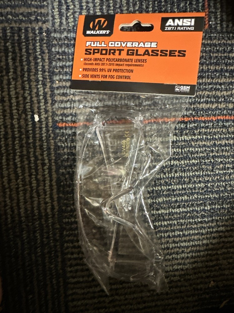 Walker's, Full Coverage, Glasses, Polycarbonate Lenses, Clear