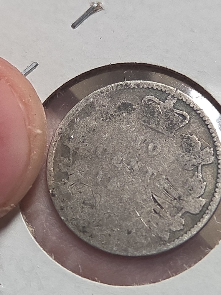 Canada 1875 10 Cent Key Date Ag