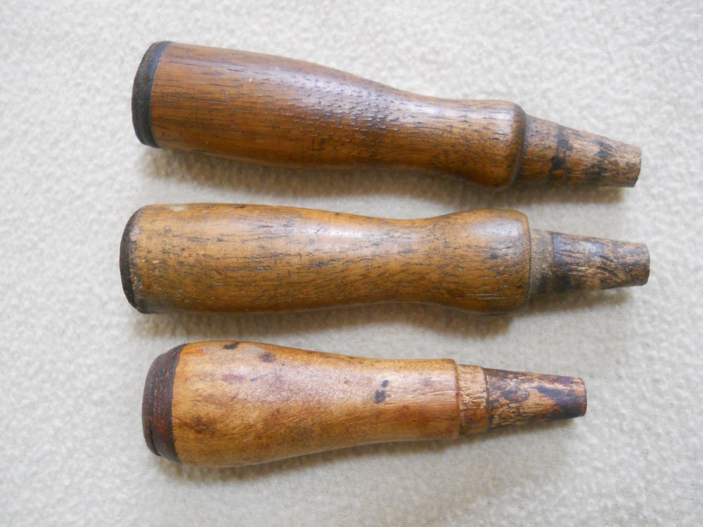 Vintage Leather Capped Socket Wood Chisel Handles