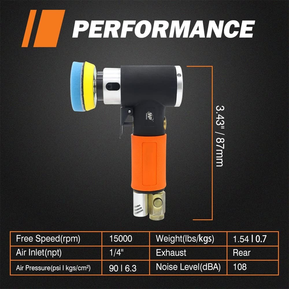 Mini Air S ander, Random Orbital Air Sander, Mini Pneumatic Sander for Auto B...
